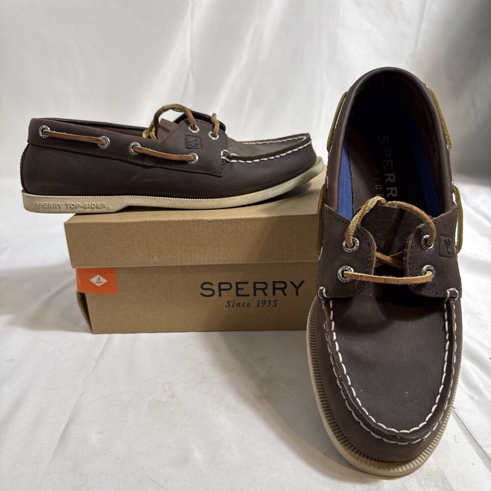 Sperry Pier View Loafer Womens 8.5M Memory Foam Brown Metalic Chmpgn In Box